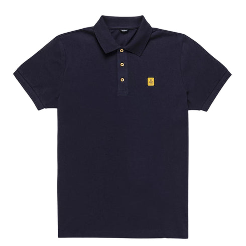 Polo Uomo con patch logo sul petto Blu Refrigiwear- Francavilla Moda